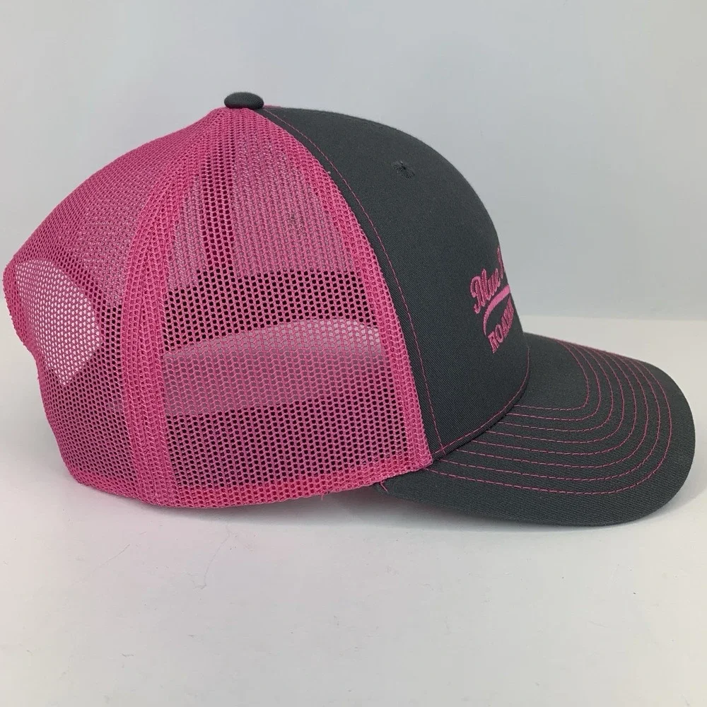 Blue Island Divers Roatan Trucker Hat Gray Pink Mesh Richardson 112 Snapback Cap
